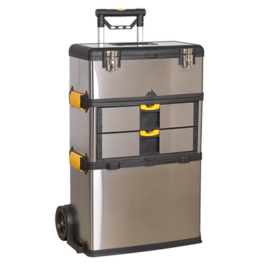 Sealey - Mobile Stainless Steel/Composite Toolbox 3 Compartment