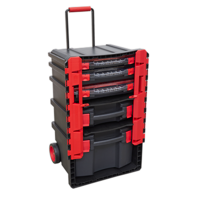 Sealey - Professional Mobile Toolbox with 5 Removable Storage Cases