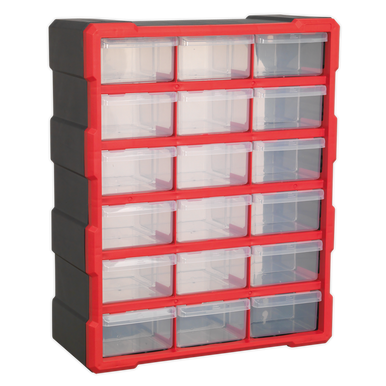 Sealey - Cabinet Box 18 Drawer Red/Black