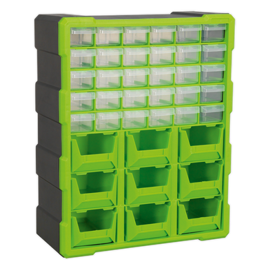Sealey - Cabinet Box 39 Drawer Hi-Vis Green/Black