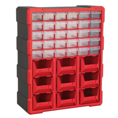 Sealey - Cabinet Box 39 Drawer Red/Black