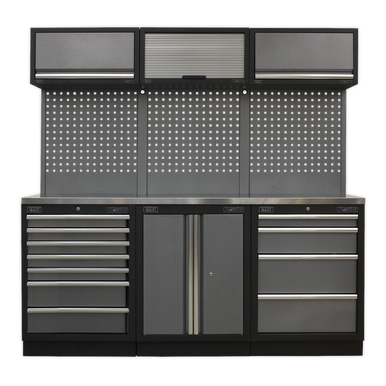 Sealey - Modular Storage System Combo Stainless Steel Worktop APMSSTACK07SS