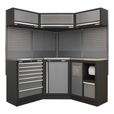 Sealey - Modular Storage System Combo Stainless Steel Worktop APMSSTACK08SS