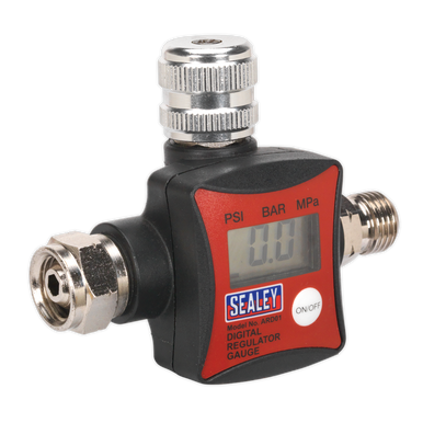 Sealey - On-Gun Air Pressure Regulator/Gauge Digital