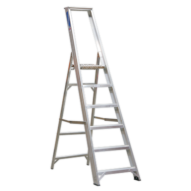 Sealey - Aluminium Step Ladder 6-Tread Industrial BS 2037/1