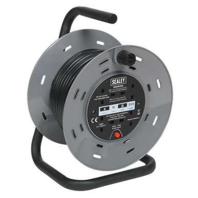 Sealey - Cable Reel 15m 4 x 230V Thermal Trip