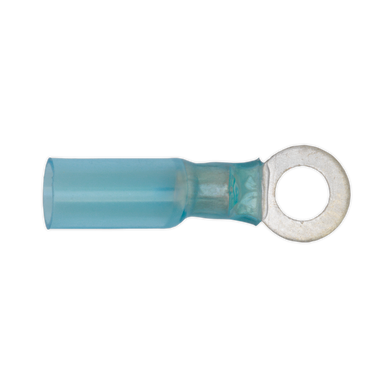 Sealey - Heat Shrink Ring Terminal Dia6.4mm Blue Pack of 25