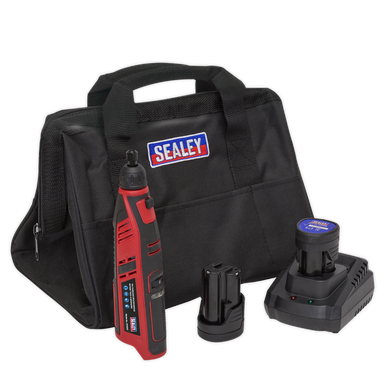 Sealey - Cordless Rotary Tool and Engraver Kit 49pc 12V