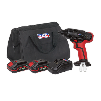 Sealey - Impact Driver Kit 1/4inch Hex Drive 20V 2 Batteries