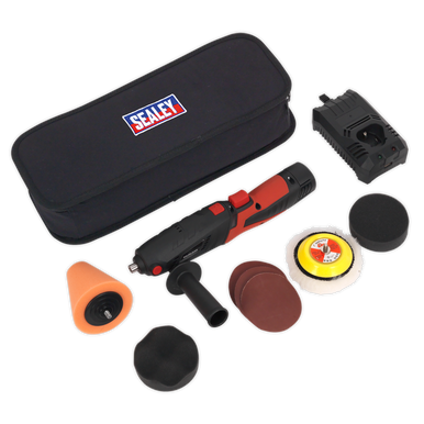 Sealey - Cordless Mini Sander/Polisher Kit Dia75mm 12V Lithium-ion
