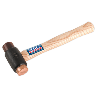 Sealey - Copper/Rawhide Faced Hammer 1.5lb Hickory Shaft