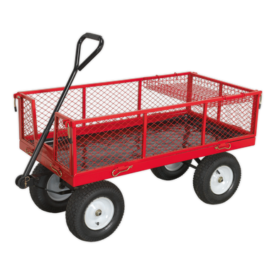 Sealey - Platform Truck with Sides Pneumatic Tyres 450kg Capacity