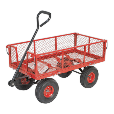 Sealey - Platform Truck with Removable Sides Pneumatic Tyres 200kg Capacity