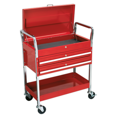 Sealey - Trolley 2-Level Heavy-Duty with Lockable Top and 2 Drawers