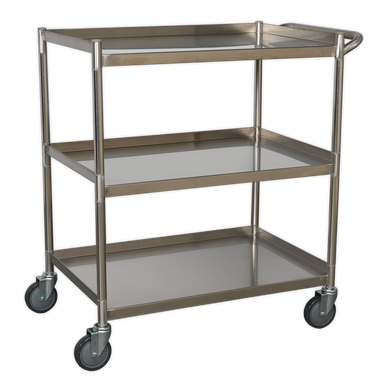 Sealey - Workshop Trolley 3-Level Stainless Steel