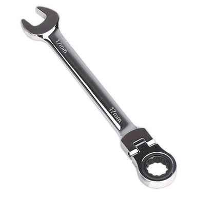 Sealey - Flexi-Head Ratchet Combination Spanner 17mm