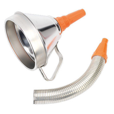Sealey - Funnel Metal with Flexible Spout and Filter Dia160mm