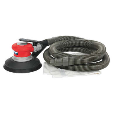 Sealey - Air Palm Random Orbital Sander Dia150mm Dust-Free Self-Contained