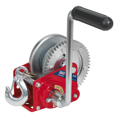 Sealey - Geared Hand Winch with Brake and Cable 540kg Capacity