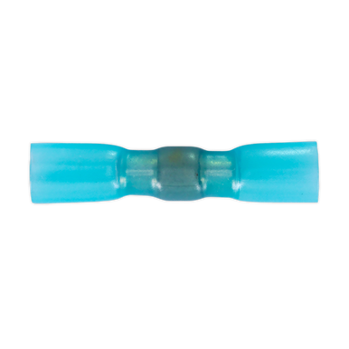 Sealey - Heat Shrink Butt Connector with Crimp and Solder Blue Pack of 25