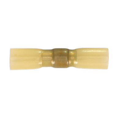 Sealey - Heat Shrink Butt Connector with Crimp and Solder Yellow Pack of 25