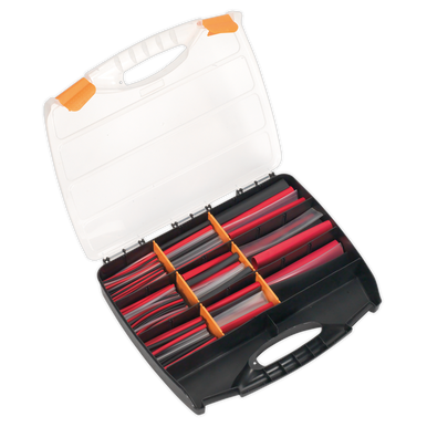 Sealey - Heat Shrink Tubing Assortment 261pc Mixed Colours Adhesive Lined 100 and 150mm