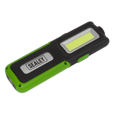Sealey - Rechargeable Inspection Lamp Green 5W COB plus 3W LED plus Power Bank