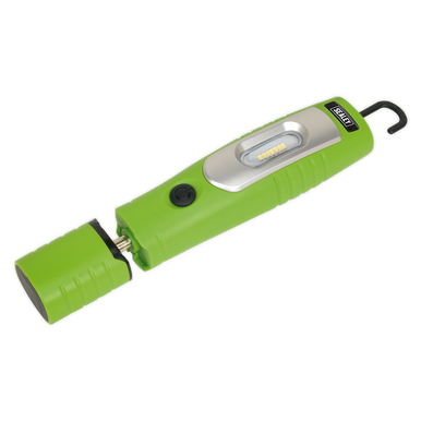 Sealey - Rechargeable 360Deg Inspection Lamp 7 SMD plus 3W LED Green Lithium-ion
