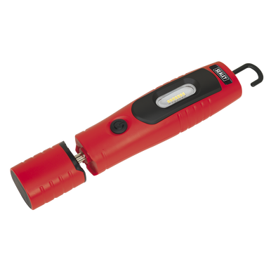 Sealey - Rechargeable 360Deg Inspection Lamp 7 SMD plus 3W LED Red Lithium-ion