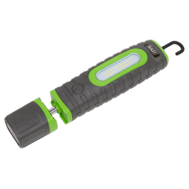 Sealey - Rechargeable 360Deg Inspection Lamp 24 SMD LED plus 3W LED Green 2 x Lithium-ion