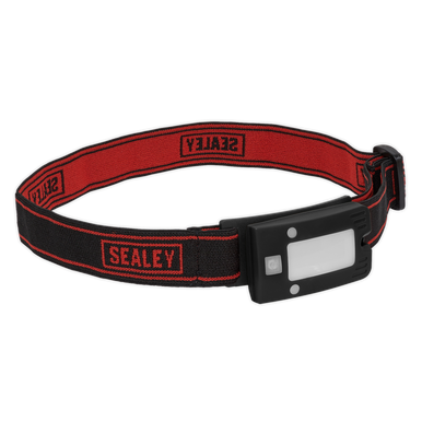 Sealey - Rechargeable Head Torch 2W COB LED Auto-Sensor Black