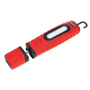 Sealey - Rechargeable 360Deg Inspection Lamp 16 SMD LED plus 3W LED Red 2 x Lithium-ion