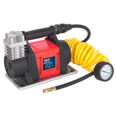 Sealey - Tyre Inflator/Mini Air Compressor 12V Heavy-Duty MAC05