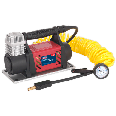 Sealey - Tyre Inflator/Mini Air Compressor 12V Heavy-Duty MAC06