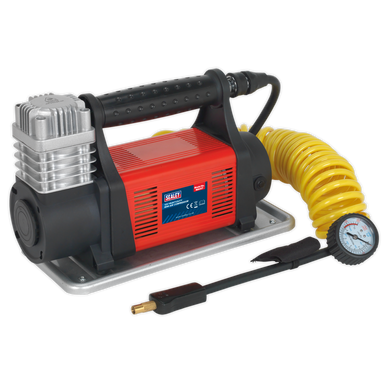 Sealey - Tyre Inflator/Mini Air Compressor 12V Heavy-Duty MAC07
