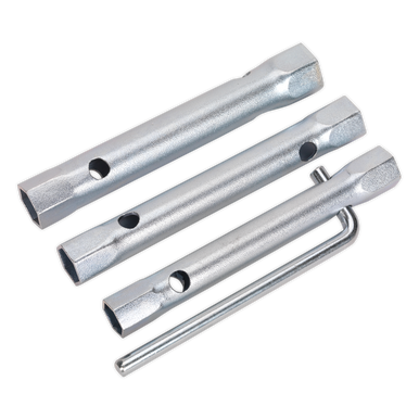 Sealey - Spark Plug Box Spanner Set 3pc Long Reach Double End