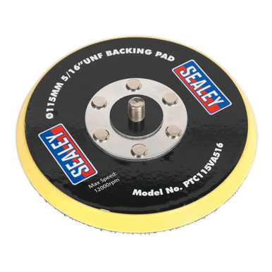 Sealey - Hook-and-Loop Backing Pad Dia115mm 5/16inchUNF