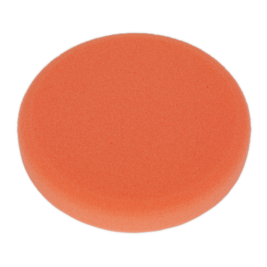 Sealey - Buffing and Polishing Foam Head Hook-and-Loop Dia150 x 25mm Orange/Firm