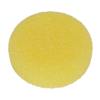 Sealey - Buffing and Polishing Foam Head Hook-and-Loop Dia80 x 25mm Yellow/Coarse