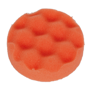 Sealey - Buffing and Polishing Foam Head Hook-and-Loop Dia80 x 25mm Orange/Firm
