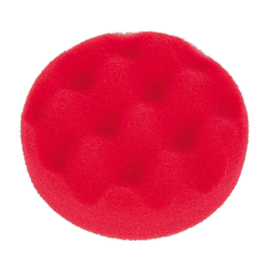 Sealey - Buffing and Polishing Foam Head Hook-and-Loop Dia80 x 25mm Red/Ultra Soft PTCCHW80R