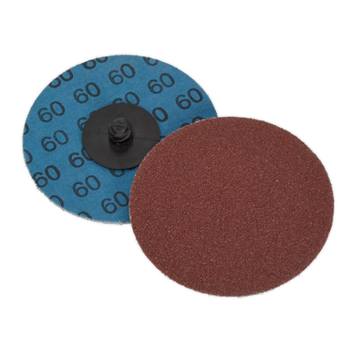 Sealey - Quick-Change Sanding Disc Dia75mm 60Grit Pack of 10
