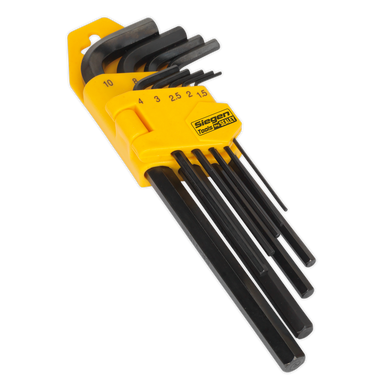Sealey - Hex Key Set 9pc Long Metric S01091