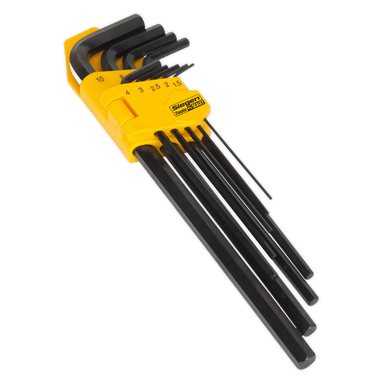 Sealey - Hex Key Set 9pc Extra-Long Metric S01092