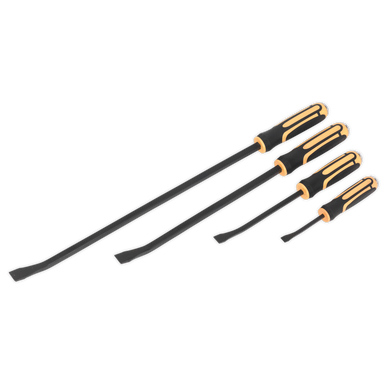 Sealey - Angled Pry Bar Set with Hammer Cap 4pc