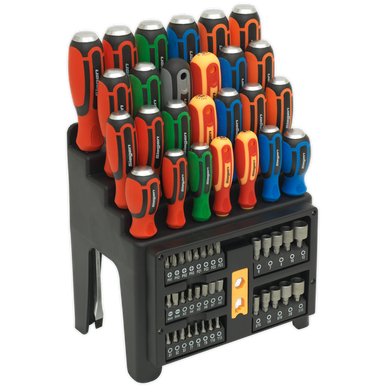 Sealey - Hammer-Thru Screwdriver Bit and Nut Driver Set 61pc