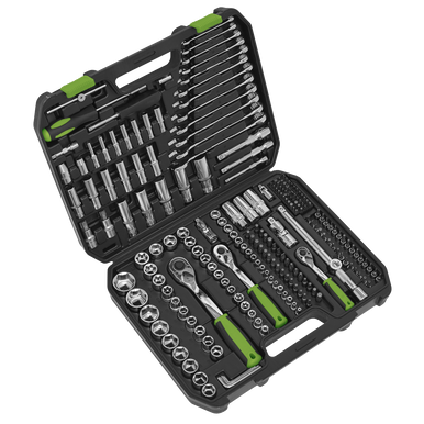 Sealey - Socket Set 219pc 1/4inch 3/8inch and 1/2inchSq Drive Walldrive Metric