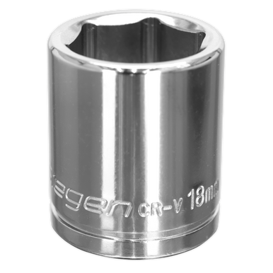 Sealey - WallDrive Socket 18mm 3/8inchSq Drive