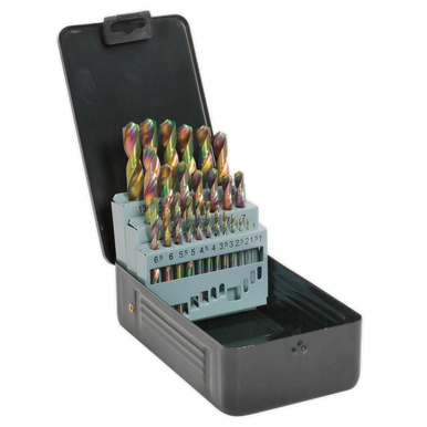 Sealey - HSS Drill Bit Set 25pc Edge Ground Metric DIN 338