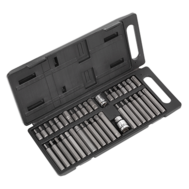 Sealey - TRX-Star/Hex/Spline Bit Set 40pc 3/8inch and 1/2inchSq Drive